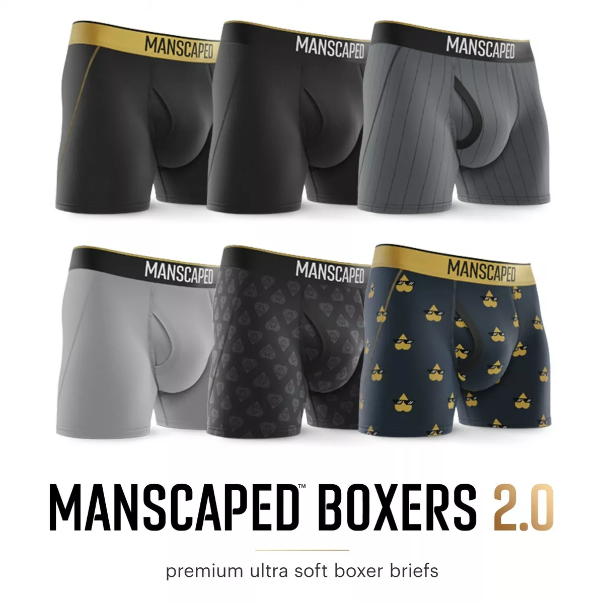 MANSCAPED™ Boxers 2.0 Men's Premium Anti-Chafe Athletic Performance Boxer  Briefs