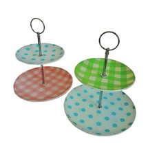 Etagere 2-stöckig Glas Servierständer Gebäckschale Pralinenteller Hochzeit 