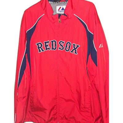 Vintage Boston Red Sox MLB Majestic Warm Up Full Zip Jacket 2XL | eBay