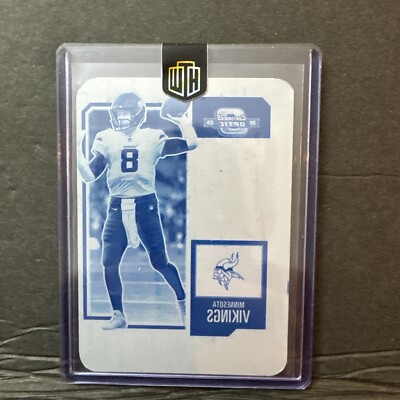 2023 Panini Contenders Kirk Cousins Printing Plate 1 Of 1 ! 