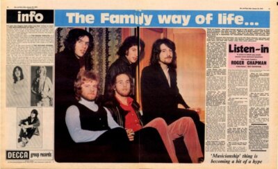 Family Roger Chapman Centrefold article Mag