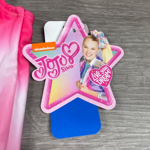 JoJo Siwa Girl's "Peace, Love, Unicorns" Swimsuit Size 4. UPF 50+ NWT Pink/Blue - Picture 2 of 9