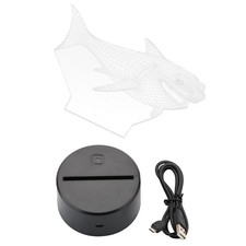 7 Colors Changing 3D Shark Light Mood Lamp Home Light Party Decor Child Toy Gift