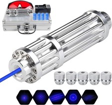 Blue Burning Laser Pointer 450-n-m Adjustable Visible Beam Dot Light 5 Heads