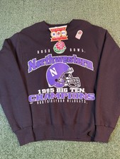 Vintage Northwestern Wildcats 1995 Big Ten Champions Sweatshirt Youth Large NWT