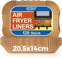 Airfryer Backpapier 20,5X14Cm, 120 Blatt Backpapier FüR HeißLuftfritteuse Ninja