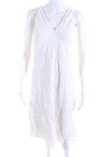 Everlane Womens The City Stripe Midi Dress  Bone  Size 00