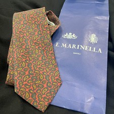 E. Marinella Napoli Ancient Madder Tie Red Rust Paisley 8.5cm New w/ Sleeve