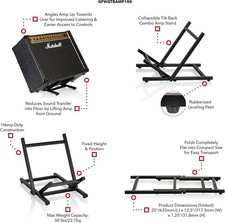 Gator Low Profile Guitar Amp Stand; Fully Col...