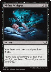 Night's Whisper #79 Commander: Duskmourn: House of Horror MTG