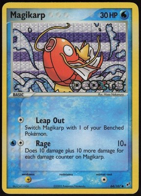 Magikarp 64/107 Deoxys Reverse Holo Common Pokemon Karte - NM