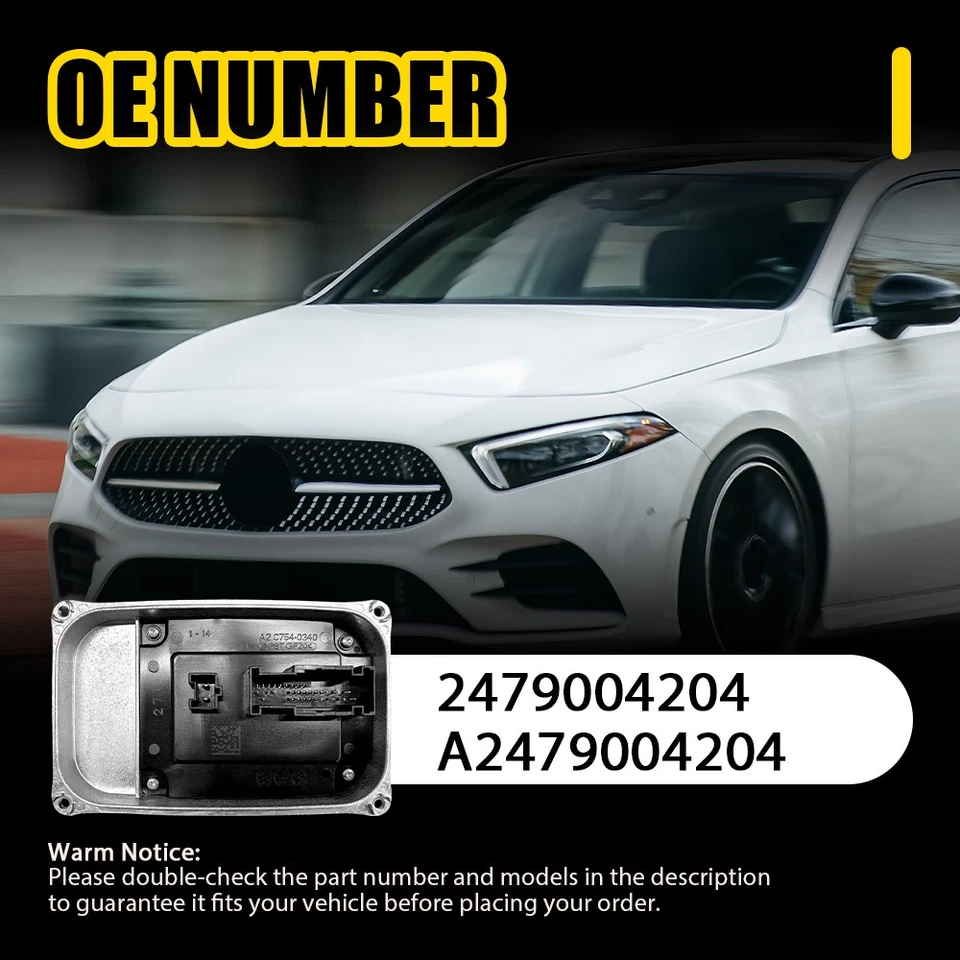 LED Headlight Module Control Unit for Mercedes Benz C43 C63 AMG 2020 2021 RIGHT - Image 3 of 4