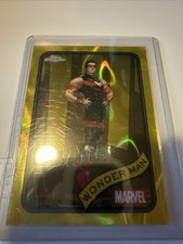 Wonder Man 2025 Topps Chrome Marvel Yellow Lava Refractor Card-#100