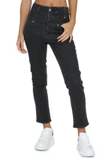 ISABEL MARANT Washed Black Cotton NILIANE Stretch High Rise Skinny Jeans 36