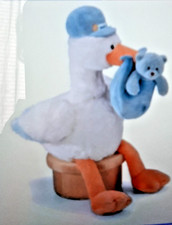 Baby Gund  It's A Boy Stork with Bear Rattle  17.5 inch - NEW -  FREE Shipping