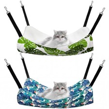 Jetec 2 Pack Cat Hammock for Cage, Catio Accessories M, multicolored