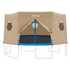 16FT Trampoline Tent Cover for Straight Pole Round Trampoline with 6 W-Shape ...