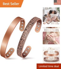 Chic 100 Copper Magnetic Bracelet with 6 x 3500 Gauss Magnets - Gift of Relief