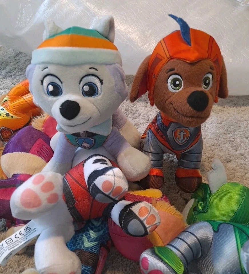 Nickelodeon Paw Patrol Everest & Zuma... Spin Master Plush Toys 9" lot of 11 🐶 - Image 2 of 4