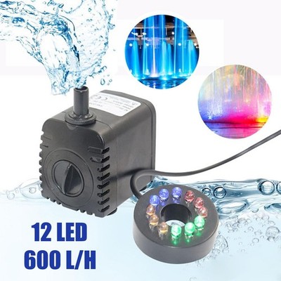 LED Springbrunnen Pumpe Springbrunnenpumpe Teichpumpe Gartenpumpe Wasserpumpe