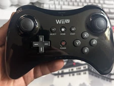 Official OEM Nintendo Wii U Pro Wireless Remote Controller Black - Tested