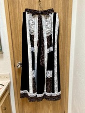 1970s Quilted Maxi Skirt L/XL Carefree Fashions of Scottsdale Hostess Excellent