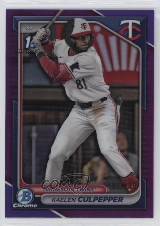 2024 Bowman Draft Chrome Purple Refractor /250 Kaelen Culpepper #BDC-98 11o2
