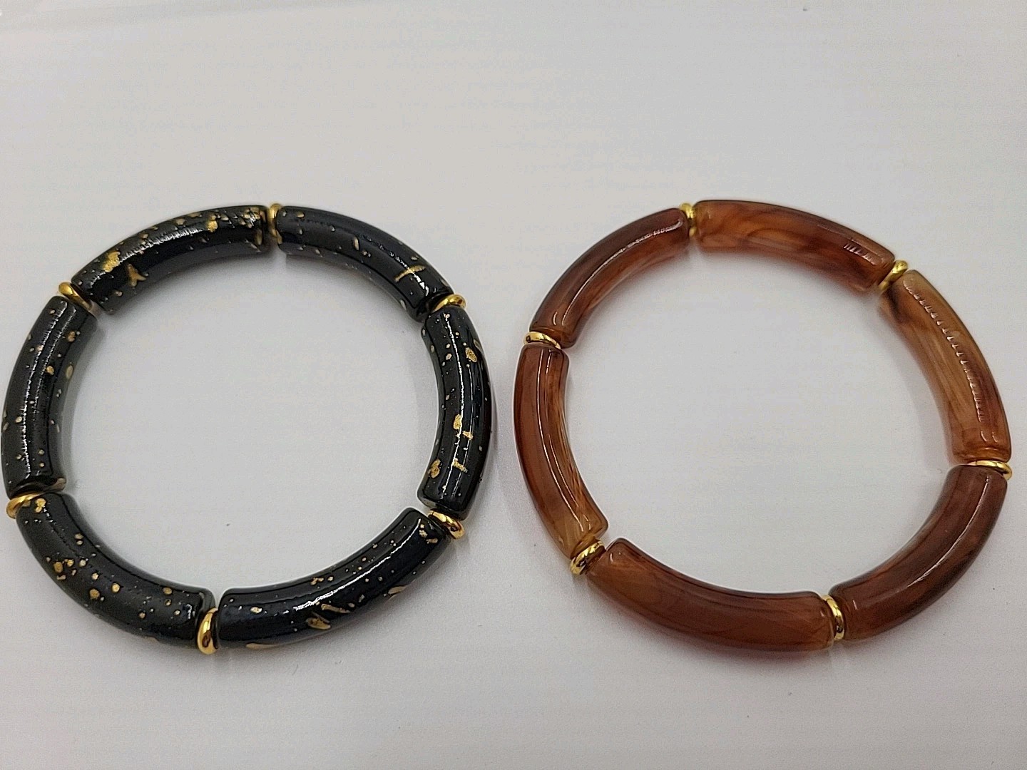 2 ~Acrylic Stackable Stretch Bangle Braclets - image 2