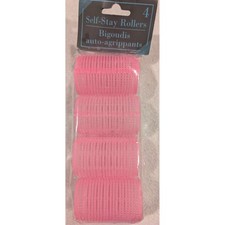 Self Grip Hair Rollers 4 Pack Peach Heatless Curlers BNIP Volume Styling