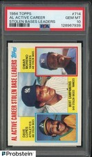 1984 Topps #714 AL Active Career Stolen Bases Leaders PSA 10 GEM MINT
