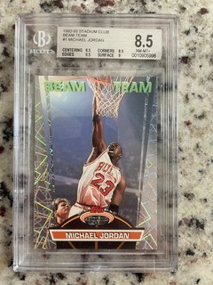 1992 93 Stadium Club Beam Team Michael Jordan BGS 8.5 with a 9 and 9.5