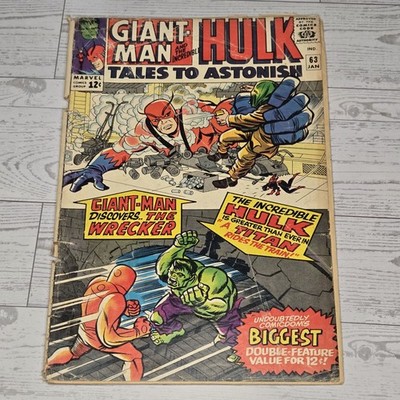 Tales to Astonish #63  Marvel Comics 1965 1st App The Leader Detached Cover GD 