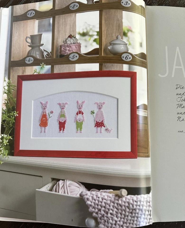 German Cross Stitch Book By Christiane Dahlbeck-12 Month Of The Year - Image 3 of 4