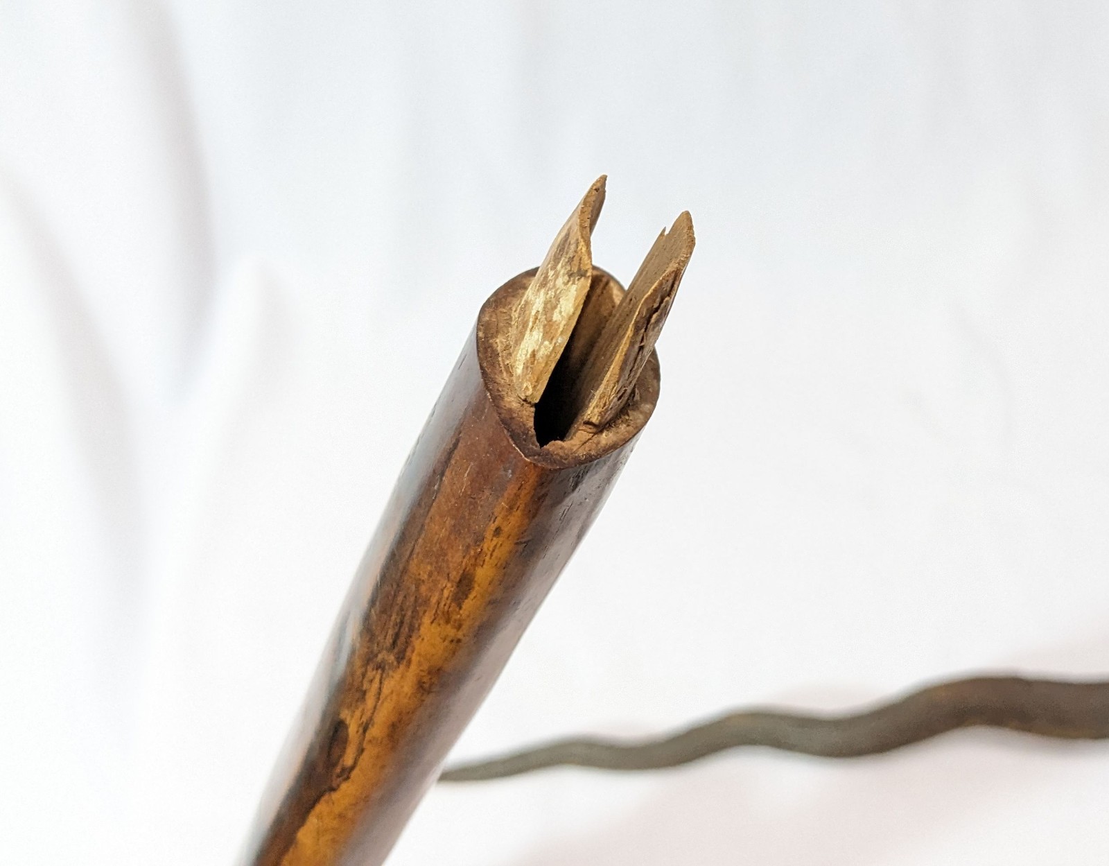 Vintage Indonesian Keris Kris Dagger Knife & Scabbard 14" Damascus Blade (2)