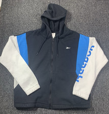 Reebok Hooded Jacket Womens Large Full Zip Activewear Fleece