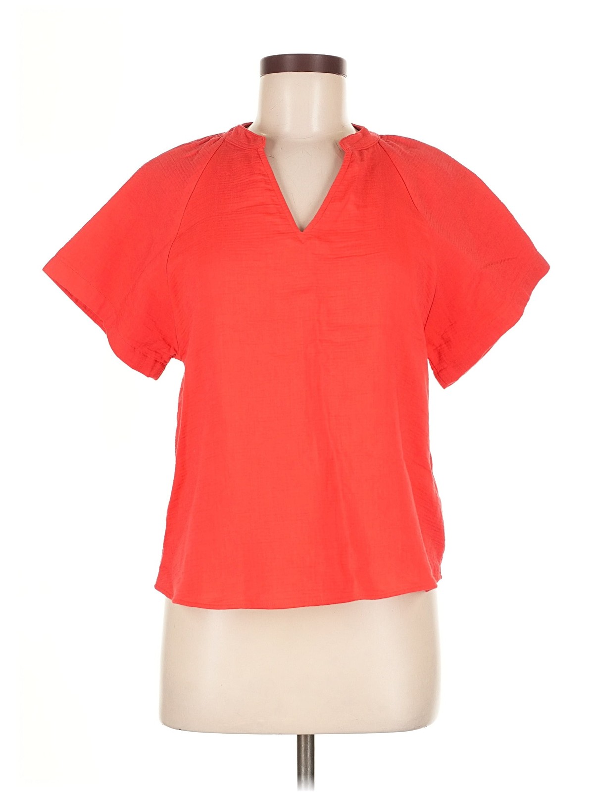 Calvin Klein Women Orange Short Sleeve Blouse M