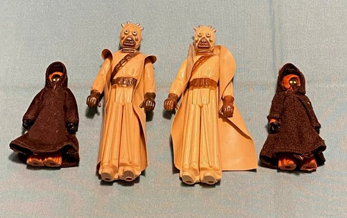 vintage STAR WARS FIGURE LOT #644 Jawa Sandperson Tusken Raider FREE SHIP