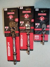 Craftsman V-Series 3Pc Ratchet Set 1/4, 3/8, 1/2 Inch Drive, Flex Head New