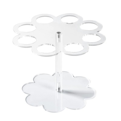 Space Saving 8 Slot Acrylic Rack Ideal For Art Supplies Condiment Bottles Neat