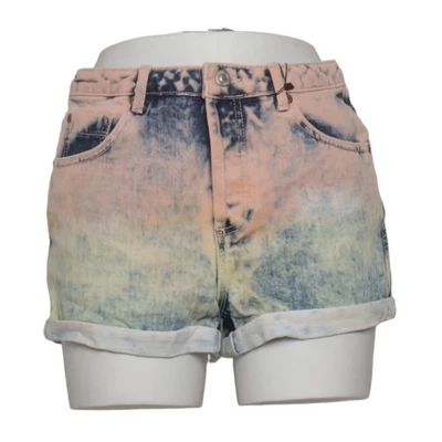 Topshop Moto, Jeans Shorts, Größe: 28, model: moto, Pink/Blau/Gelb #ESk - Bild 1 von 4