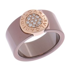 BVLGARI Women Ring No. 14 18K pink gold PG/metal diamond 350884 BulgariBulga...