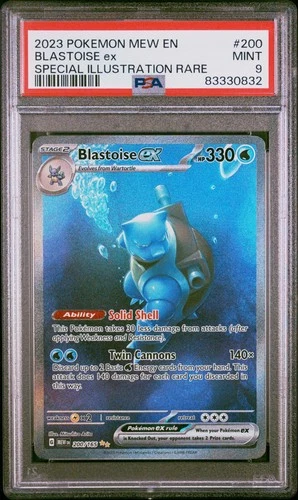 PSA 9 Blastoise ex #200 Full Art SIR 2023 Pokemon Scarlet Violet S&V 151 MINT