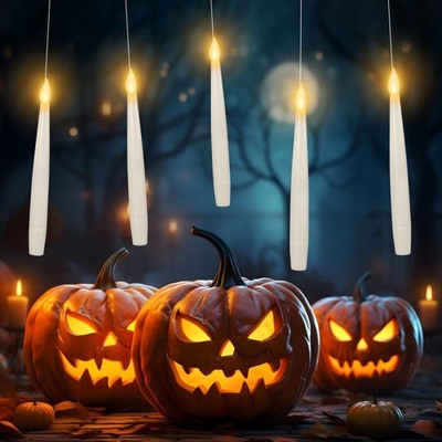 Schwebende LED Kerzen Magische Floating Candles Fernbedienung Halloween Deko DHL