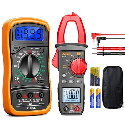 Multimeter Clamp Meter 4000 Counts AC DC Voltage Current Resistance