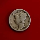1945-P Mercury Dime - 10c - 90% Silver - Circulated