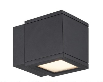 WAC Lighting Rubix 5'' Wide 2 Light LED Outdoor Up/Down Black Wall Sconce WS-2505