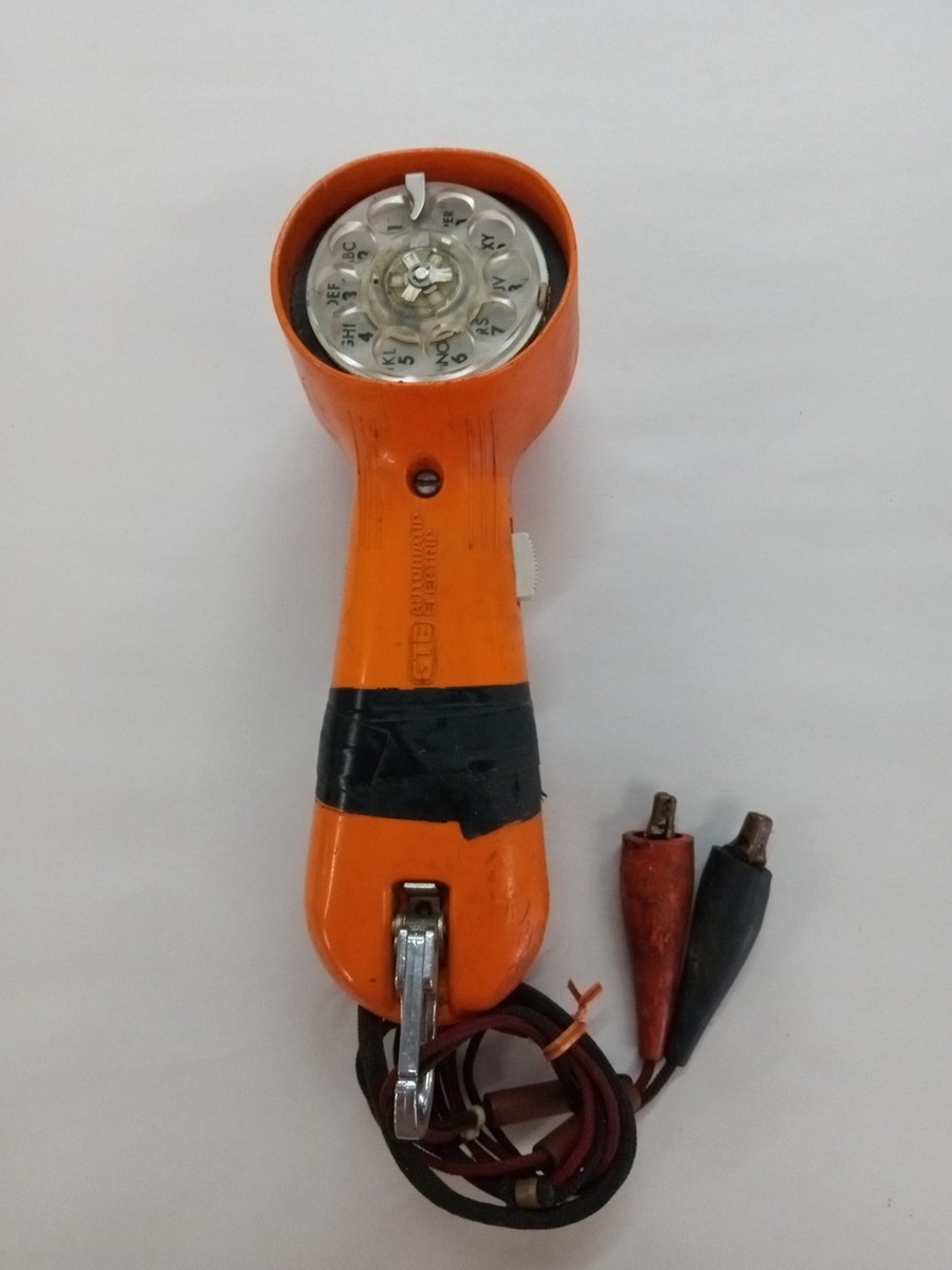 Vintage Orange GTE Automatic Electric Lineman's Rotary Phone | eBay