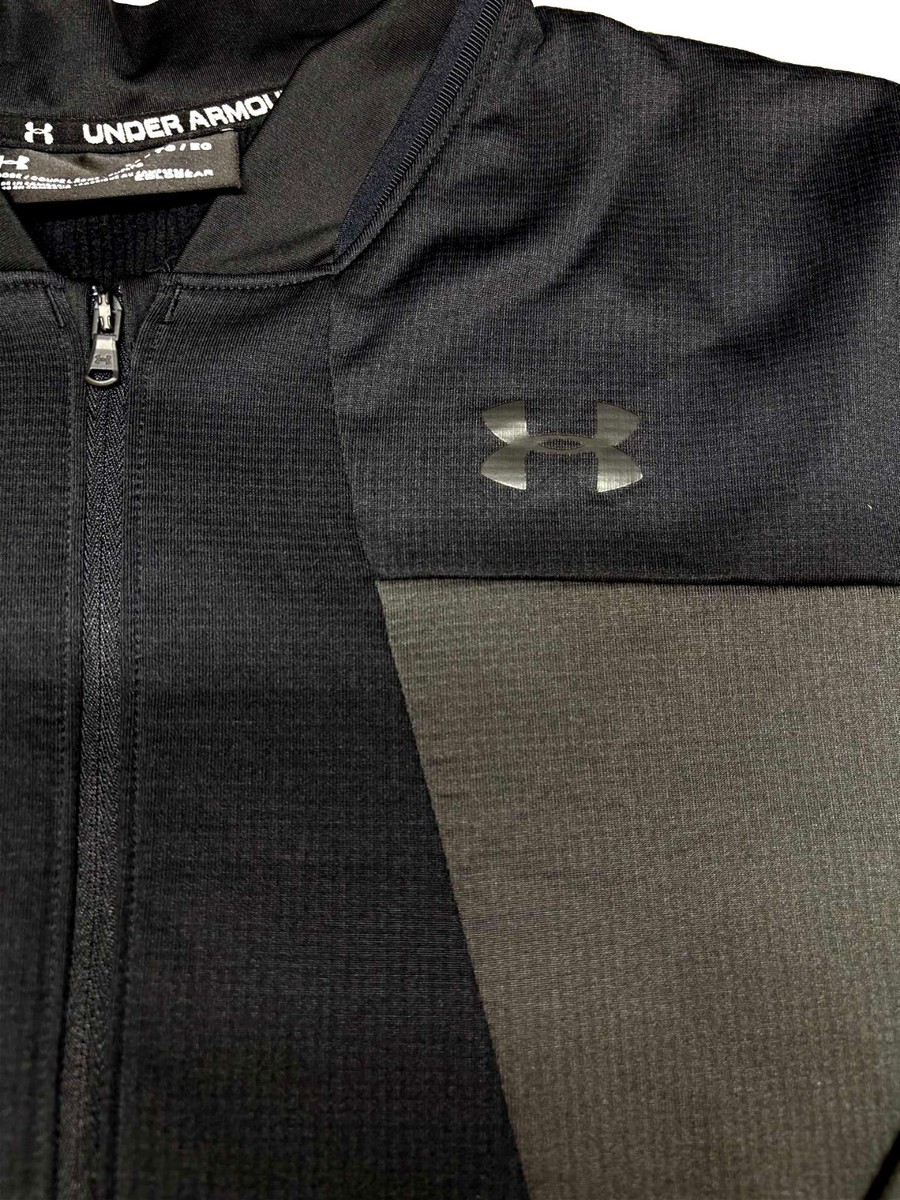 Under Armour Mens Zip Front Long Sleeve Loose Cold Gear Black
