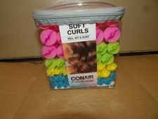 CONAIR Curls 48-PC SET Foam Rollers Soft Bouncy Curls Roll  Sleep Multicolor