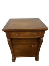 Antico mobiletto Impero a bretelle in noce epoca XIX secolo